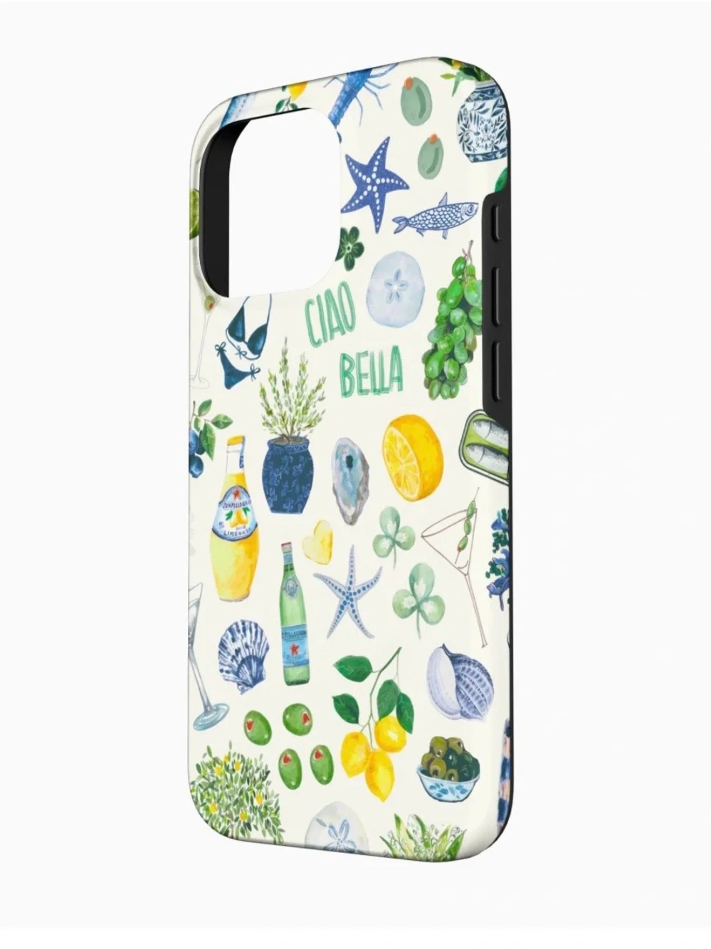 iPhone 16 Pro Phone Case with Italian/European Summer Pattern